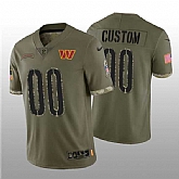 Men's Washington Commanders ACTIVE PLAYER Custom 2022 Olive Salute To Service Limited Stitched Jersey,baseball caps,new era cap wholesale,wholesale hats